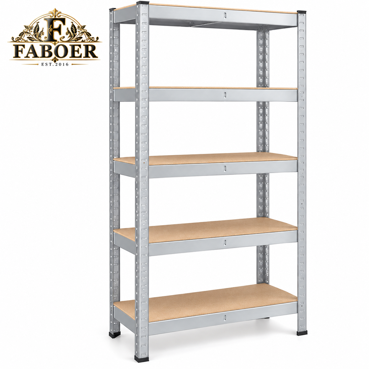 a1 5 Tier Racking Shelf Heavy Duty Garage Shelving Storage Shelves Unit 180x90x40cm - Image 1