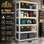5 Tier Racking Shelf Heavy Duty Garage Shelving Storage Shelves Unit 180x90x40cm - Image 2