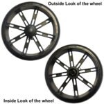 2 x Black Spare Shopping Trolley Cart Nylon Wheels