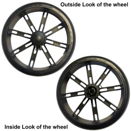 2 x Black Spare Shopping Trolley Cart Nylon Wheels
