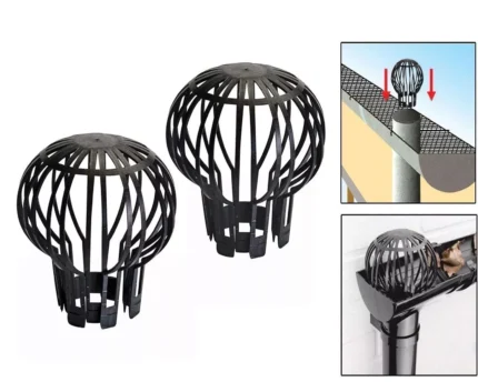 2pc Down Pipe Filter Guard Downpipe Gutter Balloon Leaf Debris Blockage Cloggs