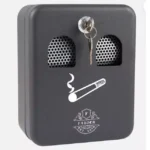 WALL MOUNTED STEEL LOCKABLE OUTDOOR CIGARETTE ASHTRAY ASH BIN WITH LOCK OUTDOOR