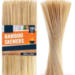 200 Bamboo Skewers 30cm 12" BBQ Kebab Fruit Chocolate Fondue Grill Wooden Sticks