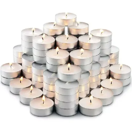 Tea Night Lights Candles 4 Hour Long Burn Unscented Tealights Nightlight 4H Time 500 Candles