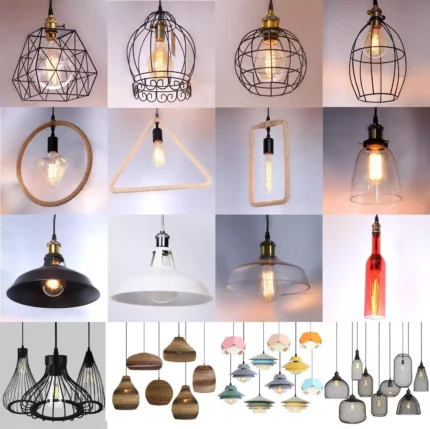 Ceiling Light Shade Metal Cage Lights Pendant Wall Easy Fit Hanging Lamp shades