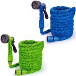 Heavy Duty Expandable Garden Hose Flexible Pipe 7 Function Spray Gun Water Set