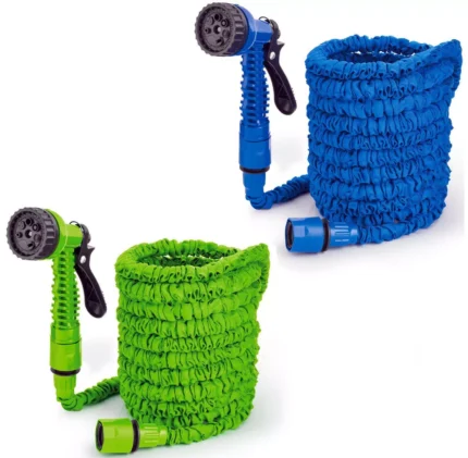 Heavy Duty Expandable Garden Hose Flexible Pipe 7 Function Spray Gun Water Set