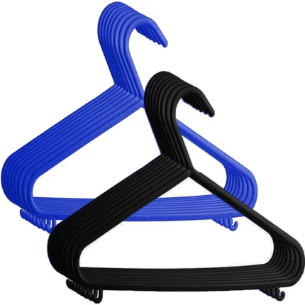BLACK COAT HANGERS HANGER COAT HANGER STRONG PLASTIC CLOTHES TROUSER GARMENT NEW