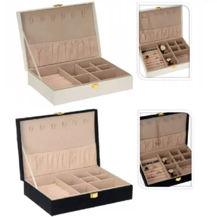 Large Portable Velvet Jewellery Watches Display Organizer Case Storage Gift Box