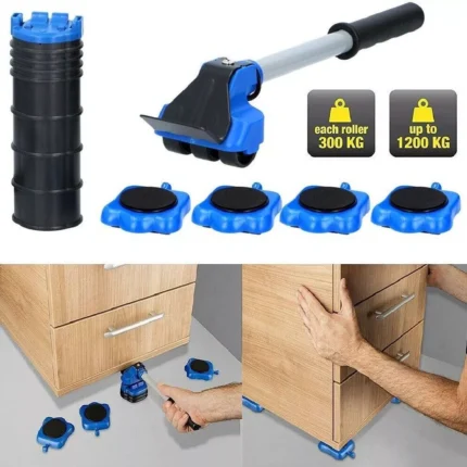 13pcs Heavy Duty Furniture Lifter Movers Shifter Roller Remover Wheel 1200Kg Set