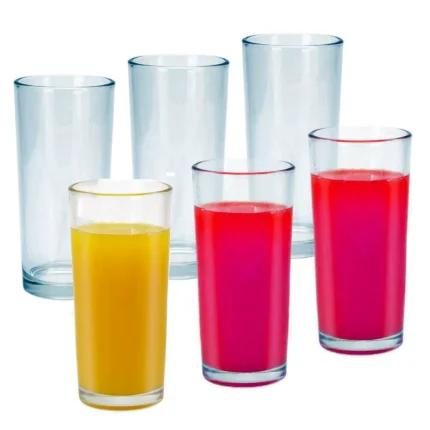 6PK Clear 230ml Drinking Glasses Wine Evening Glassware Juice Dining Gift Glass