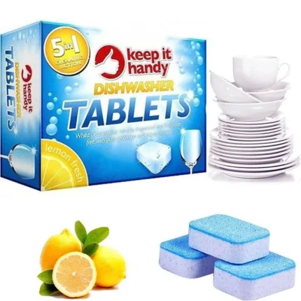 60 x Tablet 5 In 1 Deep Clean Powerball Cleaning Dishwasher Tablets Lemon Fresh