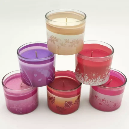 3 x Aromatic Scented Candles Glass Jar Assorted Fragrance Home Decor Xmas Gift