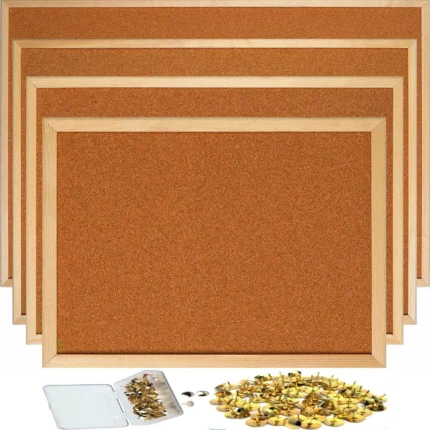 Cork Pin Message Notice Board Wooden Frame Office Memo School Pinboard Push Pin