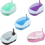 HushPaws Cat Plastic Shell Litter Tray Toilet Scoop Kitten Easy Clean Open Tray