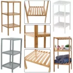 3 Tier Book Shelf Unit Bamboo Bookcase Bathroom Kitchen Storage Rack Display