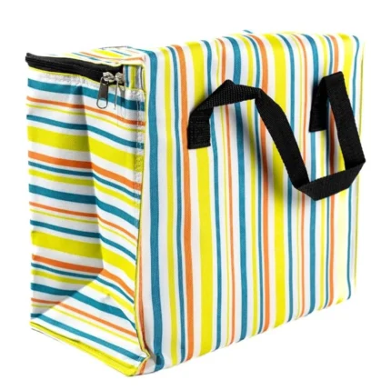 14L Stripey Cooler Bag Can Ice Cool Picnic Bottle Cooler Holder Carrier Cooling Bag