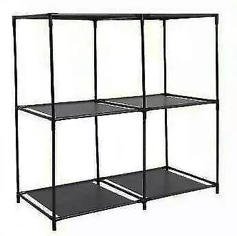 4 Tier Shelf Organizer Multifunction Metal Bookcase Cube Shelves Storage Unit