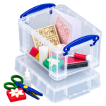 Really Useful Box 3L Clear Plastic Storage Box with Lid